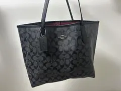 新品タグ付き】COACH リバーシブル シティ トートバッグ A4ポーチ付き