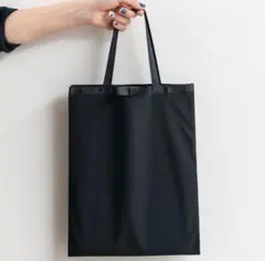シンプル黒トートバッグ A4対応 サブバッグ フォーマル 冠婚葬祭 下足入れ