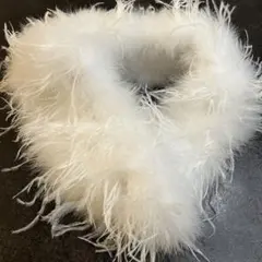 【定価1万円】ホワイト ふわふわ フェイクファー フェザーショール　成人式振袖