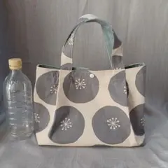 ハンドメイド北欧あんぱん風タックトートバック　訳あり