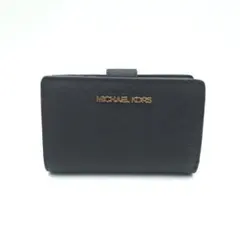 未使用 マイケルコース 二つ折り財布 コンパクトウォレット レディース ブラック