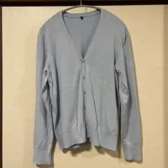 ライトブルー Vネック カーディガン しまむら Mサイズ