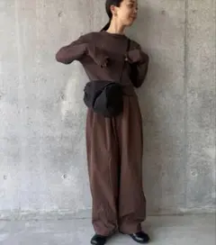 select MOCA by son タックバルーンワイドパンツ