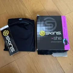SKINS she ロングスリーブトップ ブラック/ブルーのサムネイル