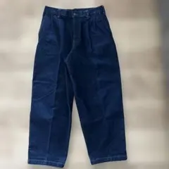 タック入り デニムパンツ インディゴブルーのサムネイル