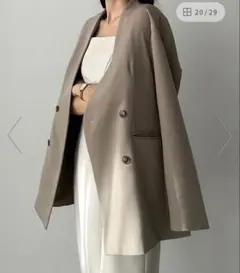 ルエレ ノーカラージャケット 美品 Mのサムネイル