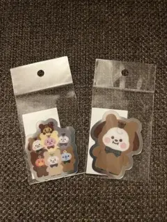 BT21 ダイカットカード テディベア ALL CHIMMY 2種セット