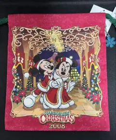 東京ディズニーシー クリスマス25周年2008年ミッキー＆ミニー巾着