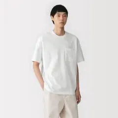 無印良品 ポケット付き Tシャツ ホワイトのサムネイル