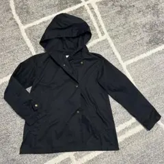 ikka フード付き黒ジャケット