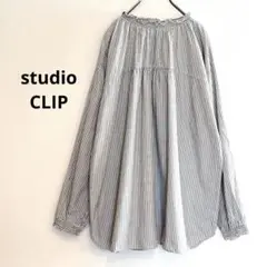 studio clip スタジオクリップ　ダブルフロント シャーリングチュニック
