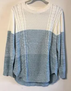 トップス セーター(白水色)