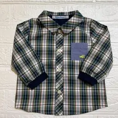 【美品】familiar チェック柄長袖シャツ 80㎝