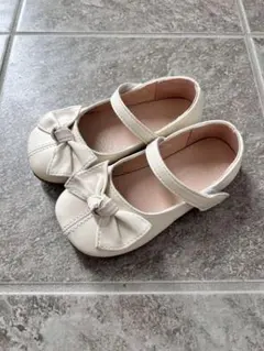 ホワイトリボン付きフォーマルシューズ　17.0