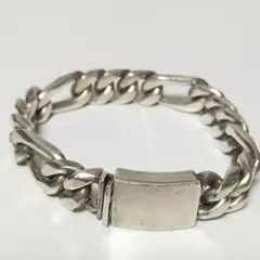 【約100g】mexico メキシコ製 極太 ブレスレット 喜平フィガロチェーン