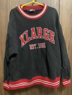 XLARGE トレーナー 120 ブラック/レッド