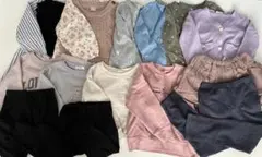 女の子 服 秋 冬服 まとめ売り16点 ワンピース ベスト トレーナー レギンス