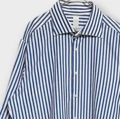 新品 CANTATE 定番 ギザ コットン ストライプ シャツ カンタータ