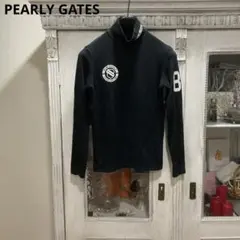 パーリーゲイツ 長袖シャツ 1 ブラック モックネック レーヨン×コットン