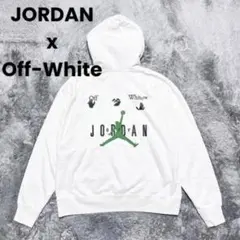 オフホワイト　パーカー　ジョーダン　コラボ　刺しゅう　ロゴ　ホワイト　S OFF-WHITE × NIKE JORDAN BRANDの20AWコラボアパレルが2020年に