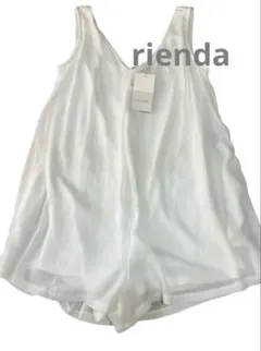 新品　リエンダ　rienda オールインワン　ショートパンツ　ノースリーブ