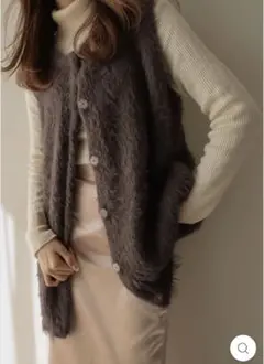 シャギーニットベスト