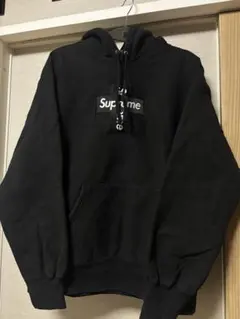 Supreme Cross Box Logo フーディー ブラックのサムネイル