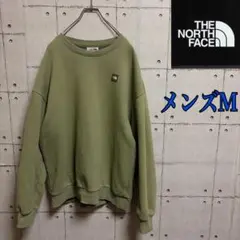 【スクエアロゴ】THE NORTH FACE スウェット カーキ メンズM