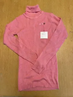 mezzo piano ピンクタートルネックセーター　難あり