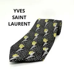 花柄 YSL イヴサンローラン ネクタイ ポリエステル 61814