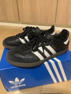 adidas SAMBA OG キッズ 黒白　中古　19cm