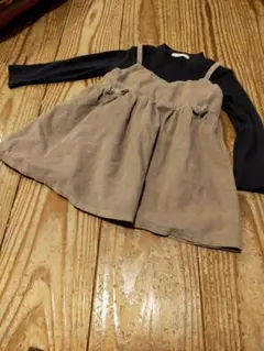 キッズ90　コーデュロイワンピース ベージュ