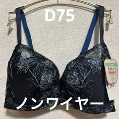 D75 黒 トリンプ 天使のブラ 極上ライト ノンワイヤー ブラのみ 新品
