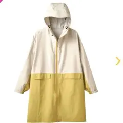 【新品タグ付き】ワークマンプラス レインコート バイカラー イエロー L L