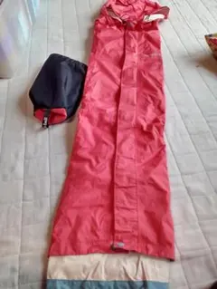 mont-bell　キッズ　ジュニア130　ピンク　フード付きレインコート