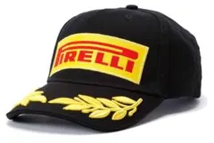 Pirelli 刺繍ロゴ 黒キャップ