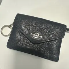 COACH ブラックレザー コインケース