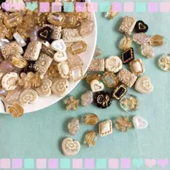 数量限定 ** アクリルビーズまとめ売り / アンテーク調 / 228個