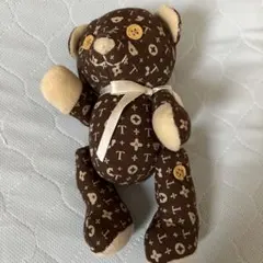ブラウン ぬいぐるみ ボタン付き