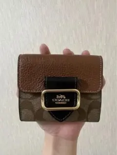 COACH折りたたみ財布 ブラウン 人気色