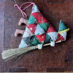 クリスマスオーナメント サンタクロース パッチワーク ハンドメイド