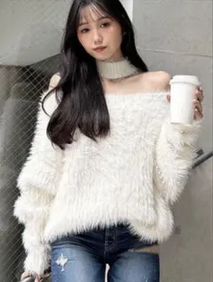 GYDA シャギーチョーカーニット