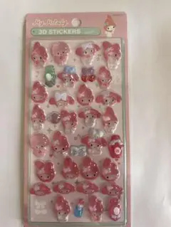 My Melody 3Dステッカー ピンク