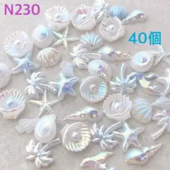 ネイルパーツ 貝殻 シェル ヒトデ 巻貝 海 夏 ヤシの木 オーロラ ブルー 青