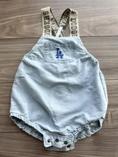 1時間限定値下げ‼️〖70~80cm〗MLB LAロゴ ダンガリーオーバーオール