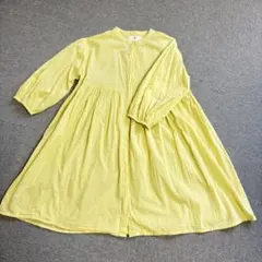 39 r・p・sチュニック　レモンイエロー フリーサイズ　7部袖　綿100%のサムネイル