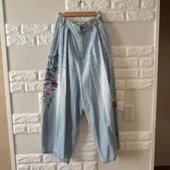 scolar 152646：デニム スカラープリントパンツ