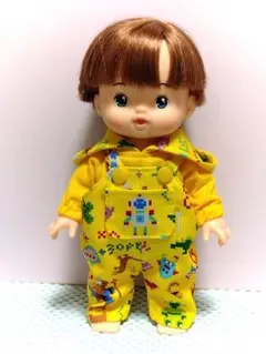 724番　あおくん服　フード付きニットトップス　ゆったりサロペット　メルちゃん服