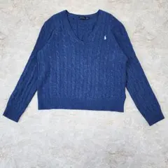 POLO RALPH LAUREN XL ウール×カシミヤ ケーブルニット