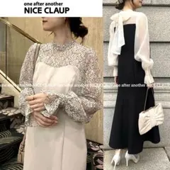 美品one after another NICE CLAUP バックリボンワンピのサムネイル